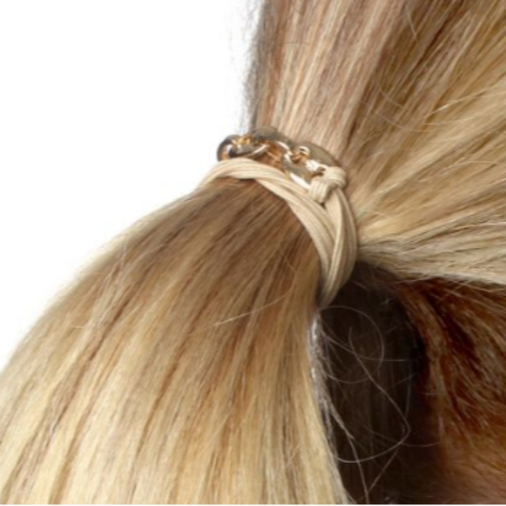 Maya Black and Gold Hair Accessories with Chain Design NWOT - Picture 4 of 4